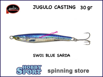 MOLIX JUGULO CASTING 30 GR  SW 01 BLUE SARDA  ORIGINALE SPINNING MARE