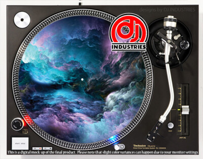 Cloudy Chaos - 7''-12'' DJ slipmat for LP turntable record player 