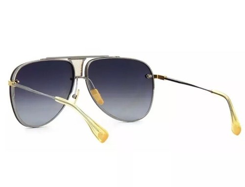 Pre-owned Dita Decade Two Drx-2082 A-slv-gld Silver 18k Gold Sunglasses Grey Gradient In Gray