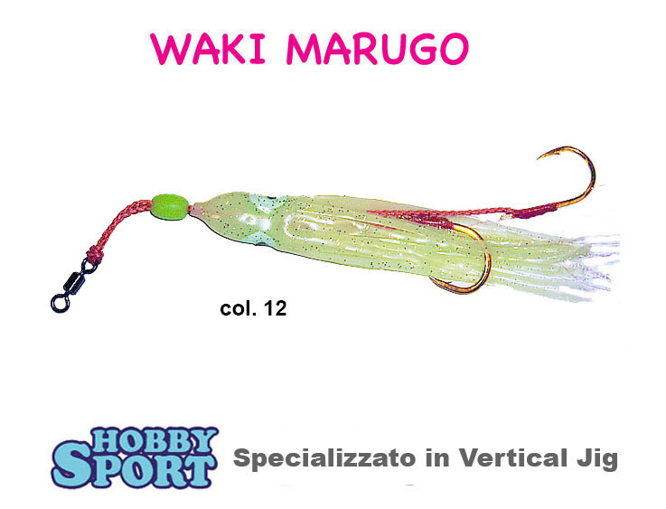 ASSIST HOOK CON POLIPETTO RICAMBIO 7,5cm COL 12 FLUO x INCHIKU WAKI S 012203