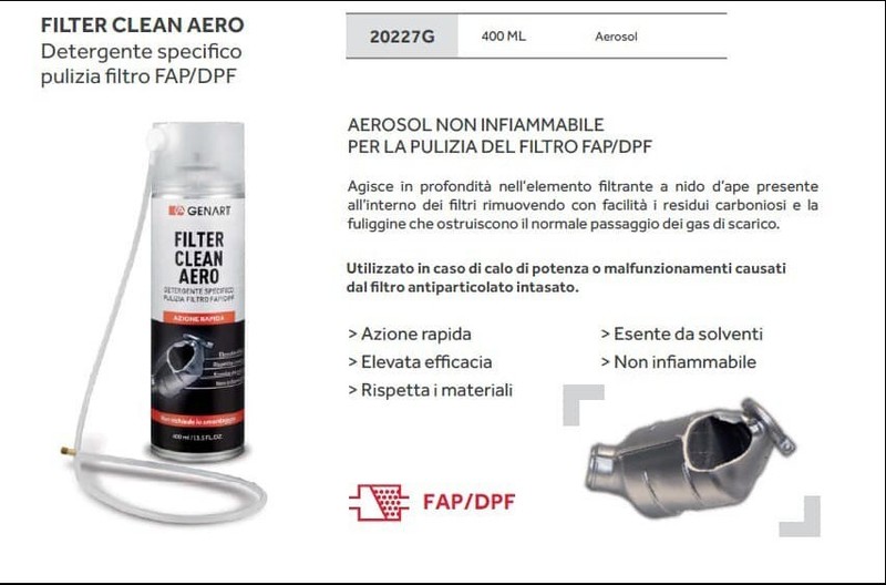 Filter Cleaner Aero Detergene Puliza Fap/Dpf Azione Rapida Genart