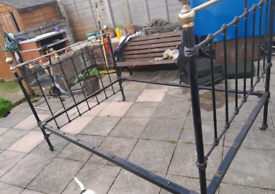 *Reduced*Victorian Cast Iron And Brass Double Bed. 