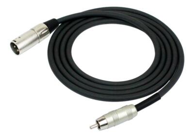 3ft Kirlin Original XLR 3-Pin Male to RCA Male 24awg OFC Patch Cable, XR-3003K