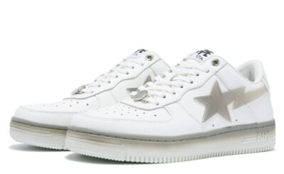 A Bathing Ape ''Bape Sta #5'' White 1J80-191-054 Size 10 NEW