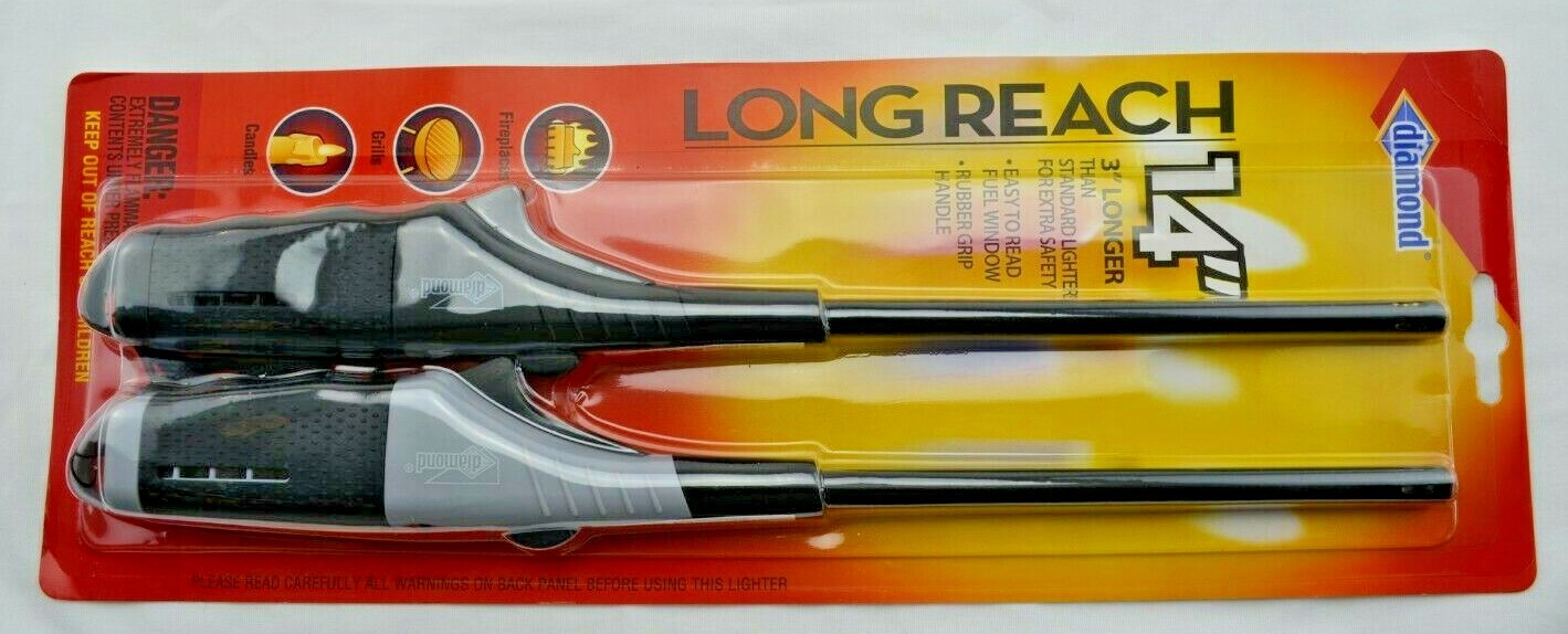 2 EXTRA LONG reach BUTANE LIGHTER 14
