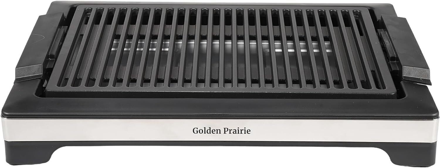 Electric BBQ Grill 1600W Compact Design Quick Heating Even Cooking for Indoor