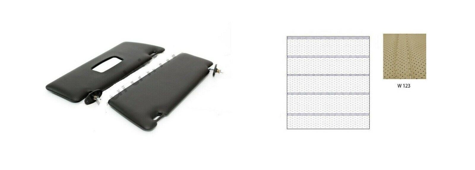 FOR MERCEDES W123 230 280 Roof Headliner WITHOUT SUNROOF & SUNVISOR BLACK COLOR