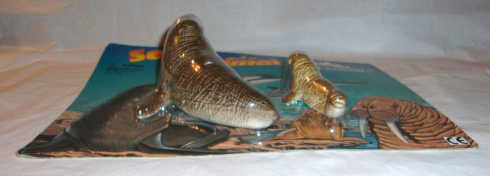 Sea Animal Ocean Life Walrus & Baby Walrus Toy Animal Figure Figurine 1991