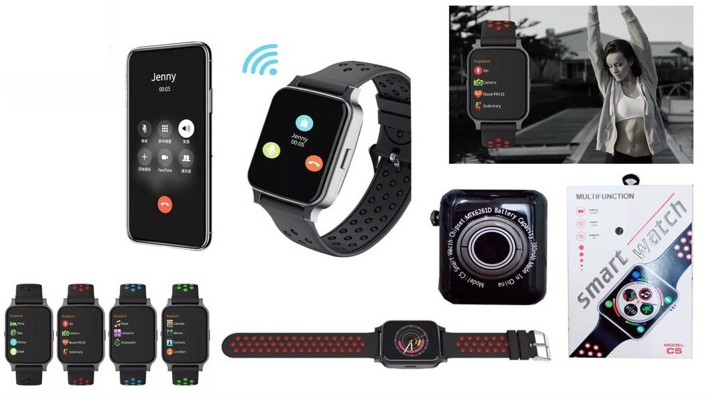 Smartwatch Orologio Bluetooth Contapassi Telefono Sim Micro Sd Smartphone C5 cir