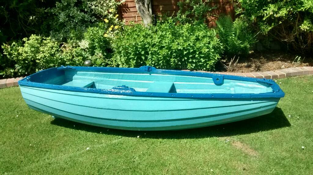 7ft 4" fibreglass dinghy rowing boat car toppable pram 