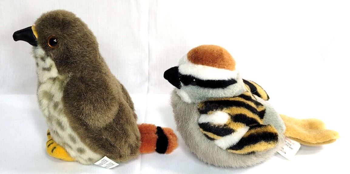 Wild Republic Audubon Birds Red Tail Hawk & Chipping Sparrow