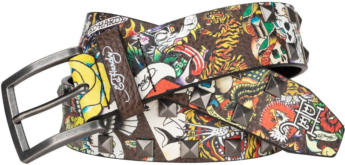 Ed Hardy Pyramid Studded Belt - VB93809EHQA | eBay