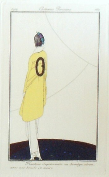 Gravure De Mode Costume Parisien 1914 Pl.160 Socquet Meyan Manteau Juvetyn