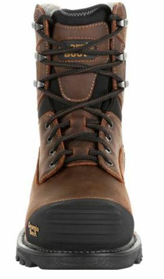 Pre-owned Georgia Boot Rumbler 8" Composite Toe Eh Waterproof Work Boot Gb00285 In Brown