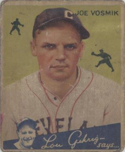 1934 Goudey Big League Chewing Gum - Joe Vosmik #77