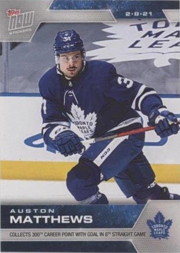 2020-21 Topps Now NHL Stickers - Auston Matthews #34