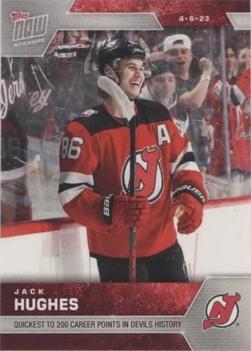 2022-23 Topps Now NHL Stickers - Jack Hughes #319