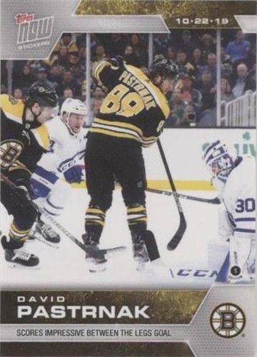 2019-20 Topps Now NHL Stickers - David Pastrnak #27