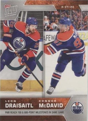 2022-23 Topps Now NHL Stickers - Connor McDavid Leon Draisaitl #216