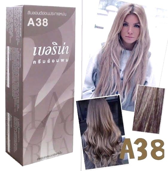 Berina A38 Light Ash Blonde Permanent Hair Dye Cream