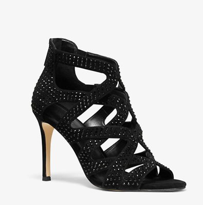 MICHAEL KORS Annalee Embellished Suede Sandal Women s. S 7.NEW 100