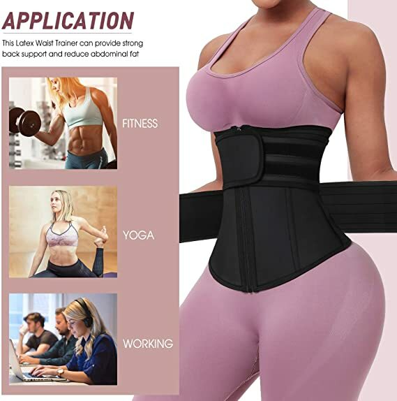 Women Sweat Waist Trainer Corset Trimmer Belt Waist Cincher Body Shaper Slimming