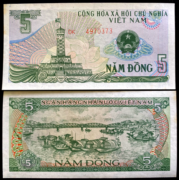 Vietnam 5 Dong 1985 Banknote World Paper Money UNC Currency Bill Note