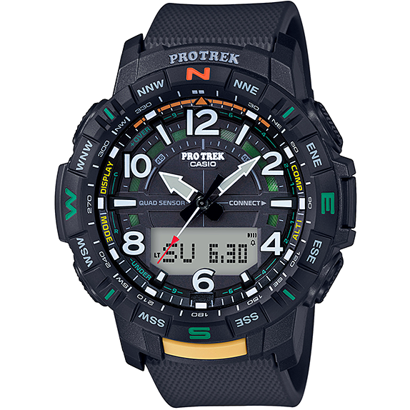 Pre-owned Casio Protrek Prt-b50-1jf Climber Line Bluetooth Smartphone Link Watch 50.8mm
