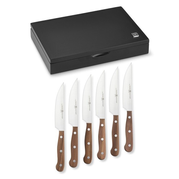 Wusthof Plum 6 piece Steak Knife wood box Set
