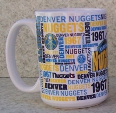 Coffee Mug Sports NBA Denver Nuggets NEW 15 ounce cup with gift box