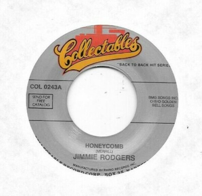 JIMMIE RODGERS * 45 * Honeycomb / Are You Really Mine * 1950s * UNPLAYED * RI