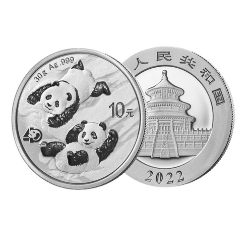 2022 China 30g Ag.999 Silver Panda 10 YUAN Coin Panda Coin