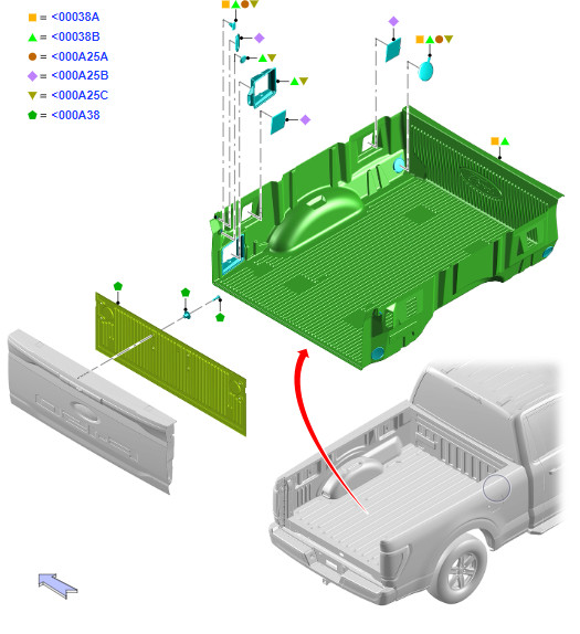 2021-2024 Ford F-150/Lobo Kit Hardware - Truck Bed