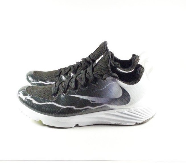 Nike Vapor Speed Turf Lightning Mens 10.5 Black White Pre-Game Shoes 847100-010