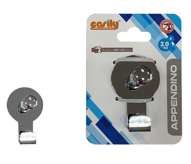 Appendino Gancio Appendi Porta Asciugamano 1 Posto Bagno Cromato dfh