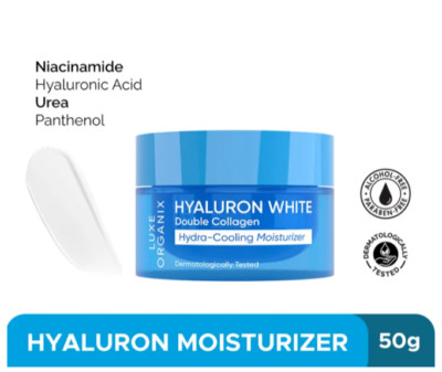 Luxe Organix Hyaluron White Double Collagen Hydra-Cooling Moisturizer 50g