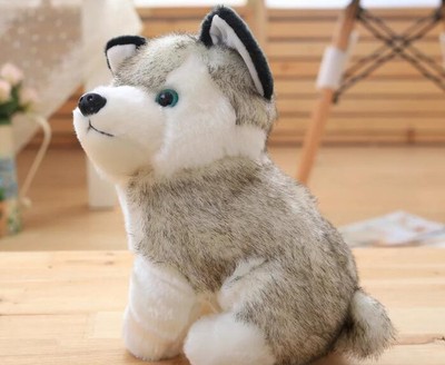 Realistic Cute 18cm 7 1 Husky Dog Plush Animal Soft Stuffed Toy