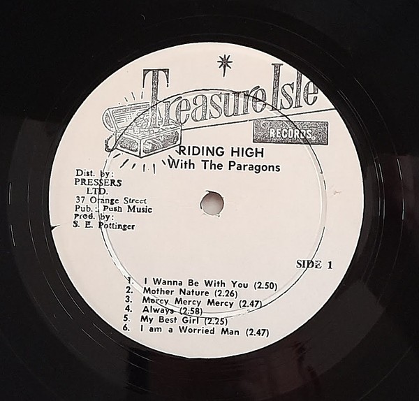 The Paragons - Riding High With The Paragons (LP, Album, RE, Bla) (Very Good Plu