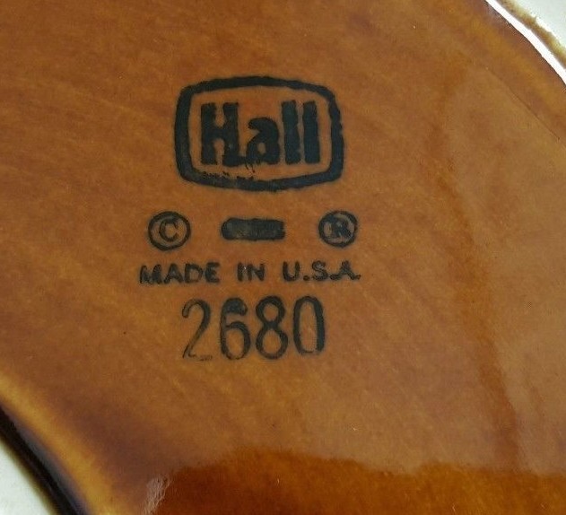 Lot of 2 Hall Pottery Brown Platters 11-1/2