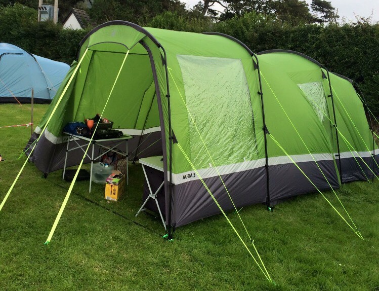 Hi-gear aura 3, 3 man tent with porch, ground sheet and carpet | in