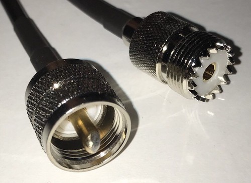 PL259 UHF Male to UHF Female RG58 Coaxial Cable Pick Your Length HAM WIFI CB USA