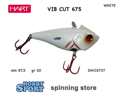 HART VIB CUT 675  COLOR WHITE IHVC6737 SINKING 20 GR ARTIFICIALE MARE SPIGOLA