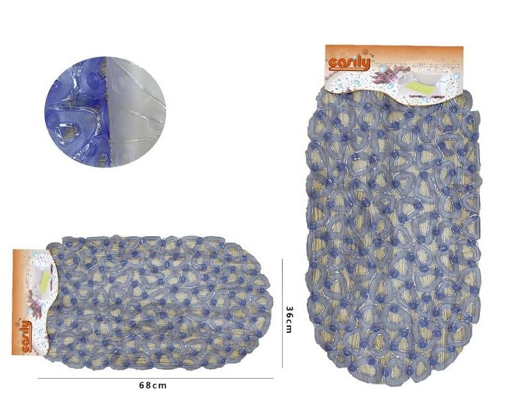 Tappeto Tappetino In Pvc Antiscivolo Per Vasca Da Bagno Doccia 68x36cm 52119 dfh