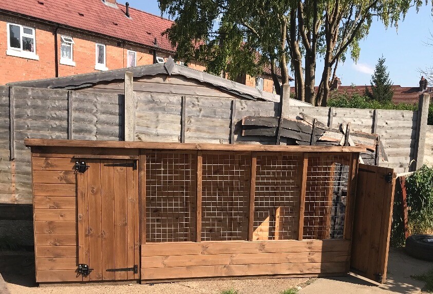dog kennel and run brand new in alvaston, derbyshire