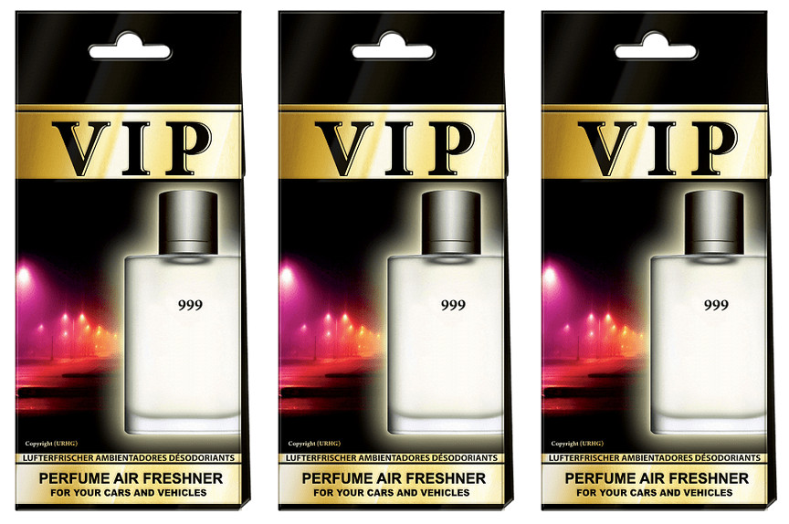 3x Auto Duft VIP 999, Lufterfrischer Auto,Duftbaum auto,Auto zubehör,Duftspender