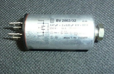 Kondensator Entstörschutz Filter 0,25 µF Waschmaschine Miele Bosch Siemens Neff