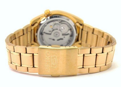 Pre-owned Seiko 5 Sport Gold Tone Automatic Mechancial Watch Snkl48k1 Usus