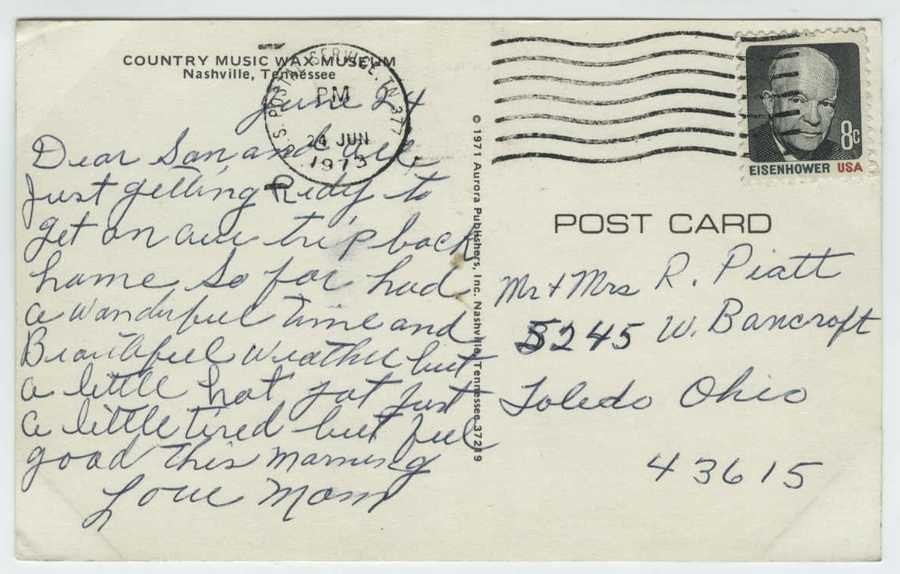 TN Nashville Tennessee COUNTRY MUSIC WAX MUSEUM Postcard