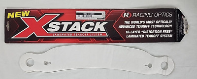 Racing Optics X Stack Laminated Visor Tearoff System, NWT open, 10202C, 10 pack