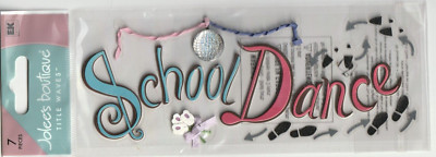 Jolee's Title Waves Vintage SCHOOL DANCE theme 3-D stickers 73425 Fast FREE ship